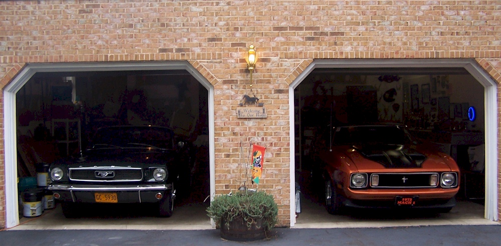 Two Doors - Two Mustangs