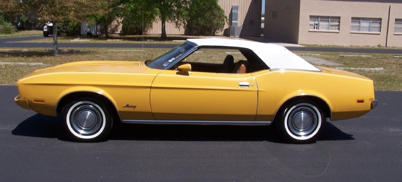 Medium Yellow Gold 1973 Mustang Convertible