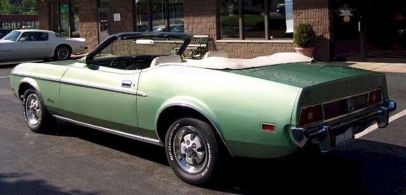 Medium Green Metallic 1973 Mustang Convertible