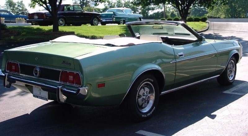 Medium Green Metallic 1973 Mustang Convertible