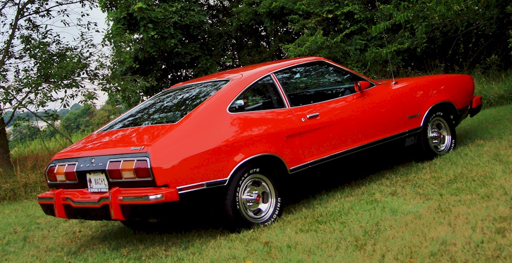 Bright Red 1974 Mustang II Mach 1 Hatchback