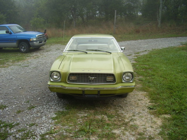 Bright Green Gold 1974 Mustang II Hatchback