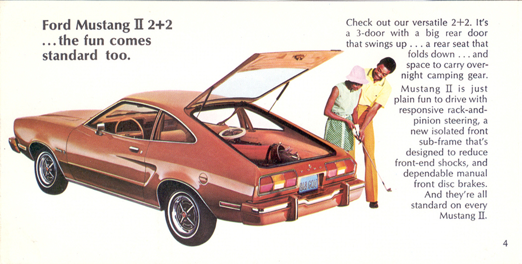 Page 4: 1974 Ford Mustang II Promotional Brochure