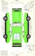 Lime Green 1974 Mustang Mach-1 Paper Car Model