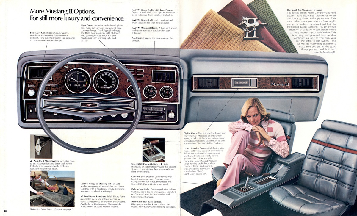 Page 18 & 19: 1974 Mustang II Interior Options