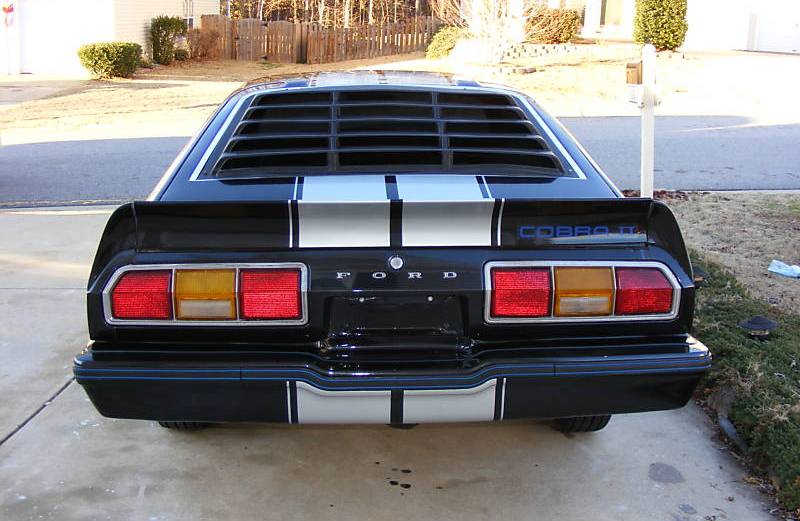 Black 1976 Mustang II Cobra II Hatchback