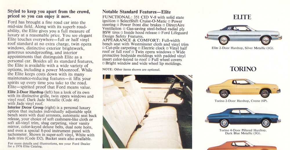 1976 Ford Elite specifications