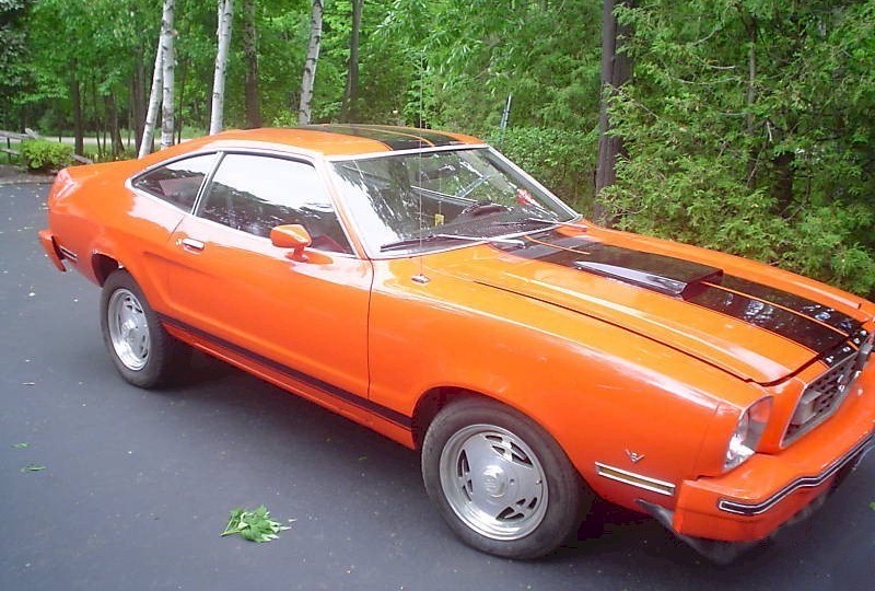 Vista Orange 1977 Mustang Hatchback