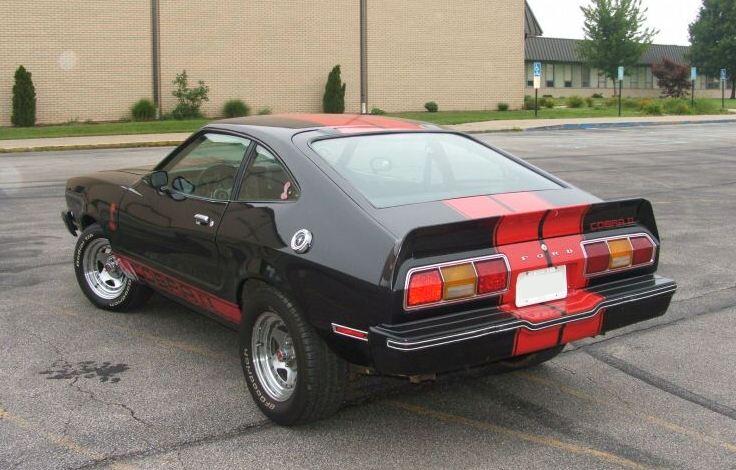 Black 1977 Mustang Cobra II Hatchback