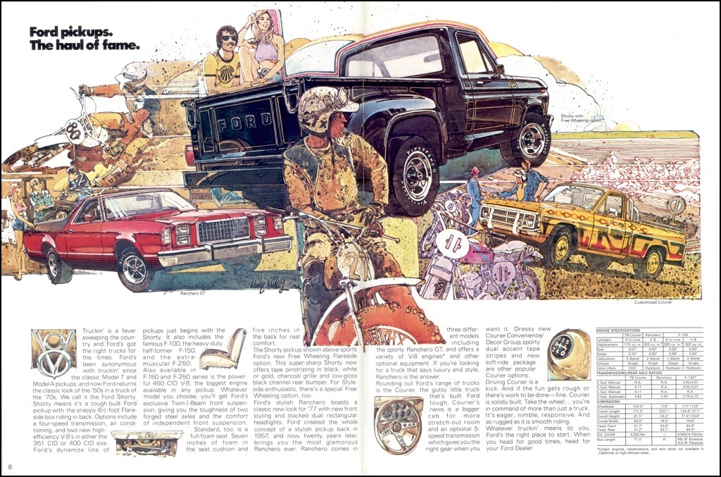 1977 Free Wheelin Ford promotional booklet