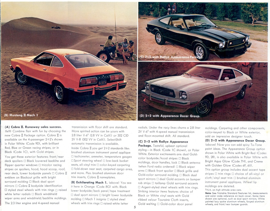 Page 5 of 1977 Ford Mustang Promotional Booklet