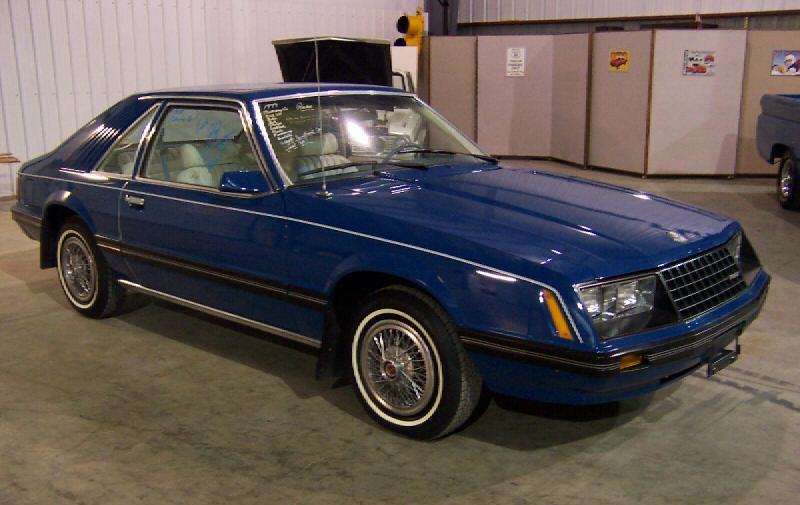 Bright Blue 1979 Mustang Ghia Hatchback