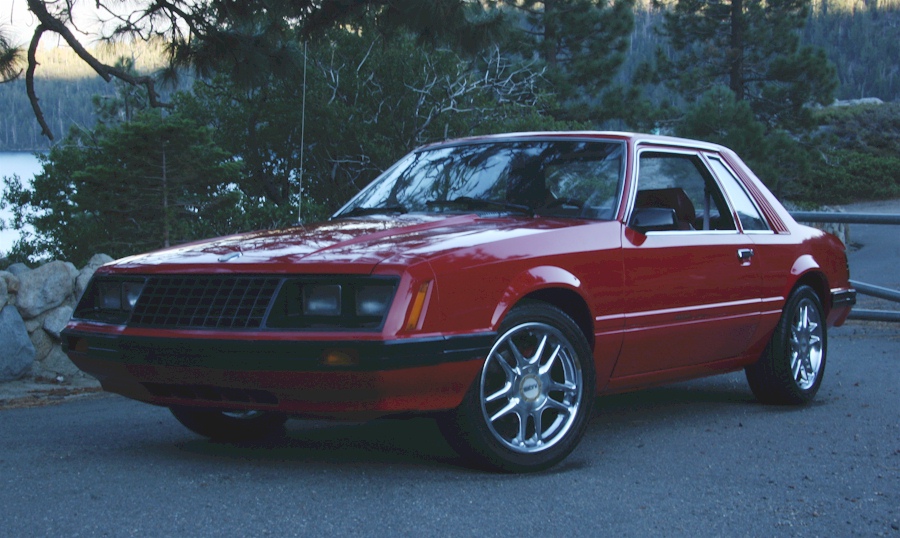 Bright Red 1981 Mustang