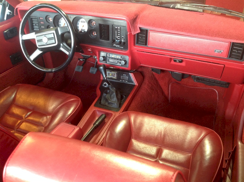 Medium Red 1983 Mustang GT Interior