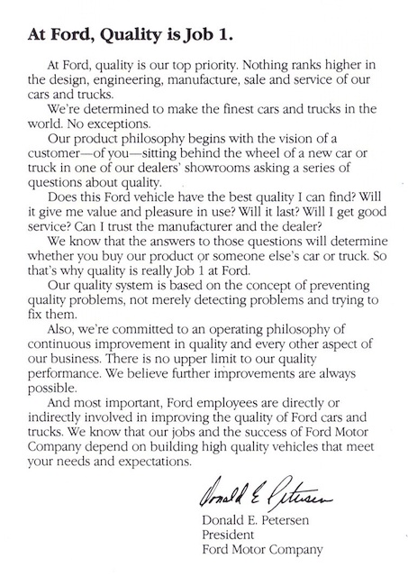 Page 2: Quality Statement