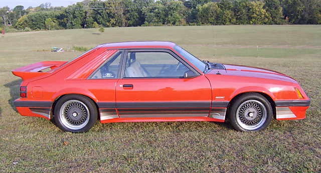 Bright Red 86 Mustang Saleen