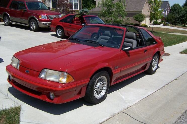 Scarlet Red 1987 Mustang GT hatchback