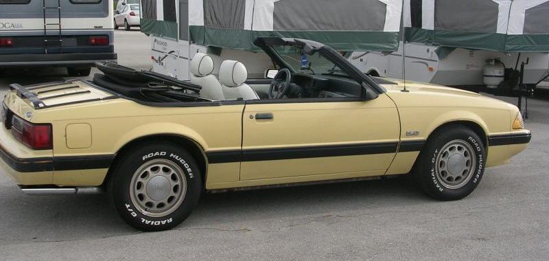 Medium Yellow 1987 Mustang Convertible 5.0 LX