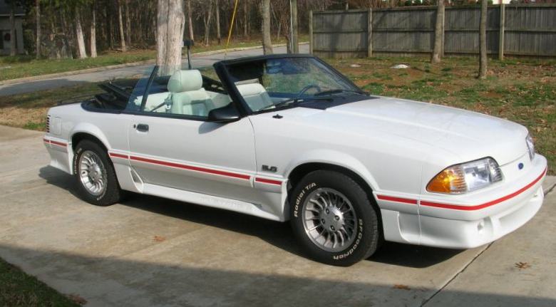 Oxford White 1987 Mustang GT Convertible