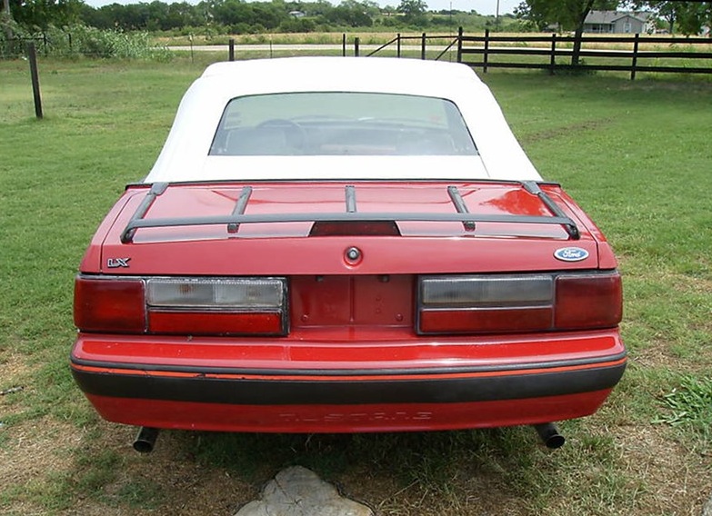 Medium cabernet Red 1987 Mustang LX Convertible