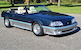 1987 Mustang GT convertible in Dark Shadow Blue