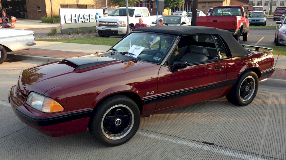 Cabernet Red 1988 Mustang Convertible