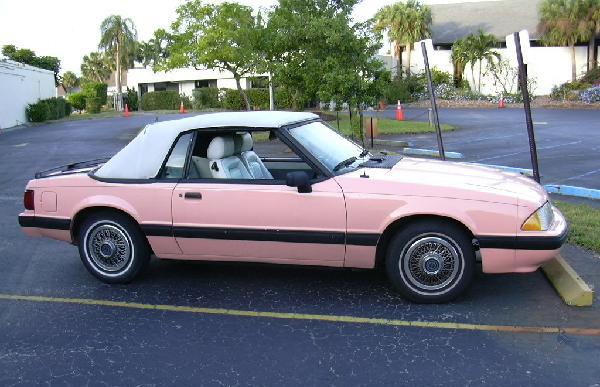 Pink 1988 Mustang LX Convertible