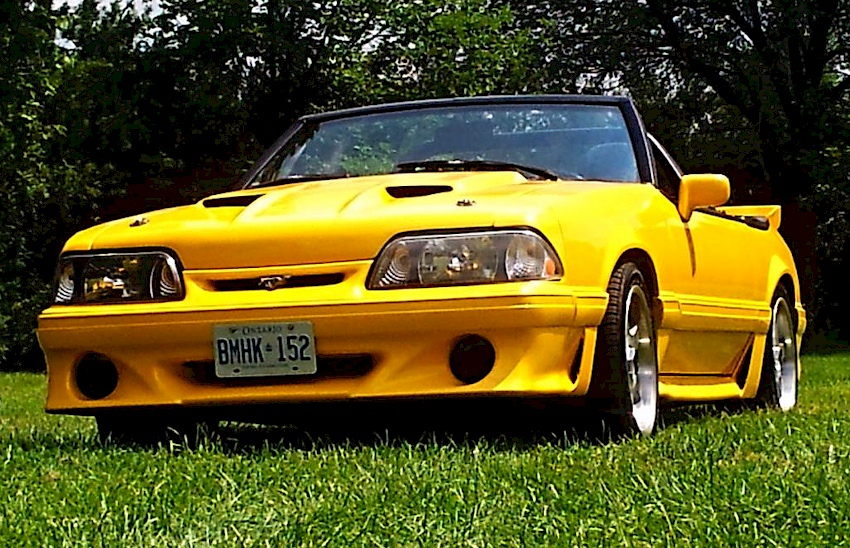 Yellow 1988 Mustang GT Convertible