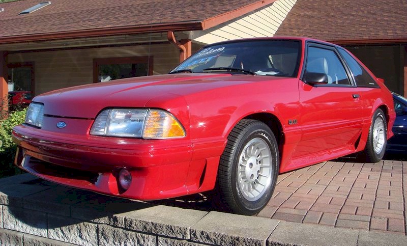 Scarlet Red 1989 Mustang GT Hatchback