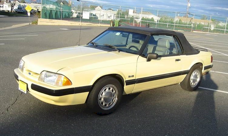 Tropical Yellow 1989 Mustang LX Convertible