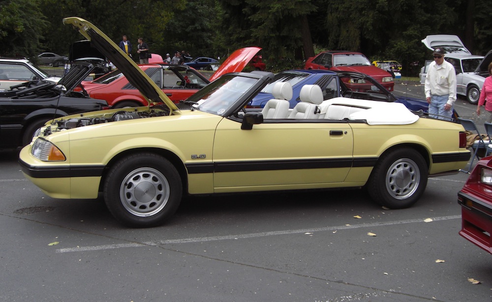 Tropical Yellow 1989 Mustang LX 5.0L Convertible