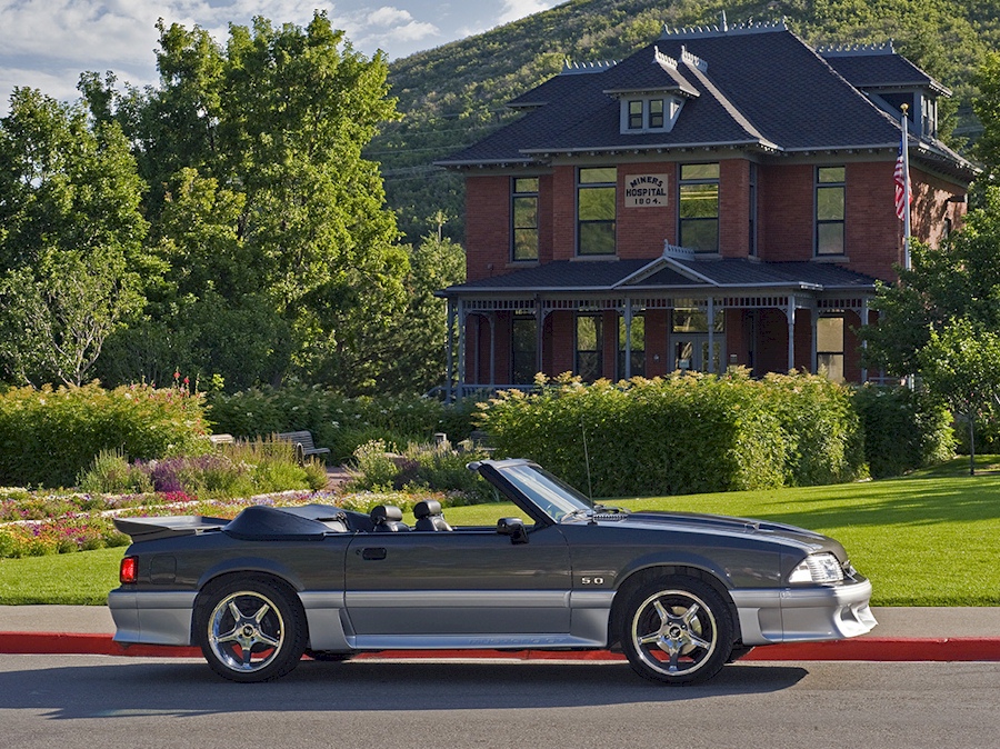 Dark Titanium 1990 Mustang GT Convertible
