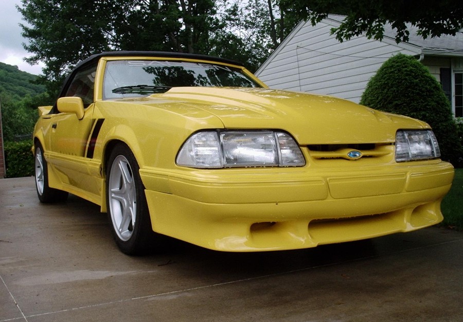 Chrome Yellow 1990 Mustang Saleen Convertible