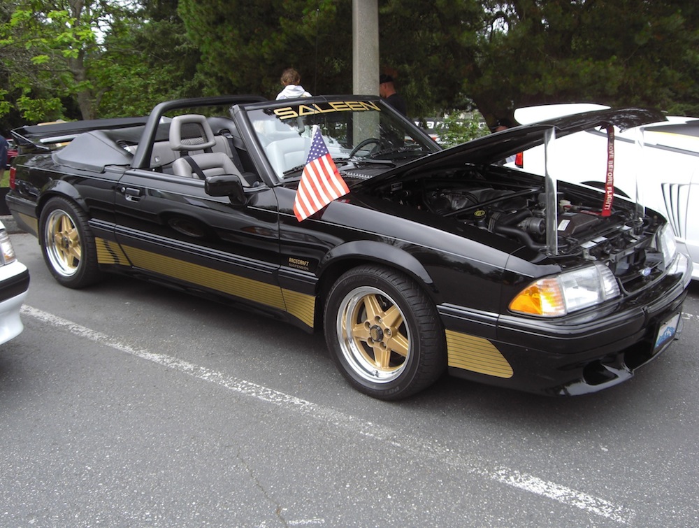 Black 1990 Saleen Mustang convertible