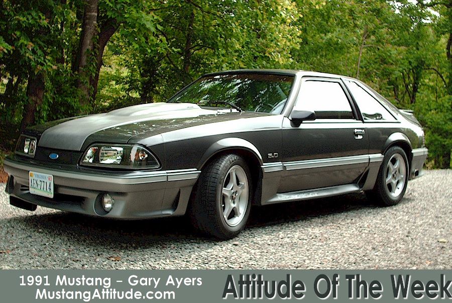 Gray 1991 Mustang