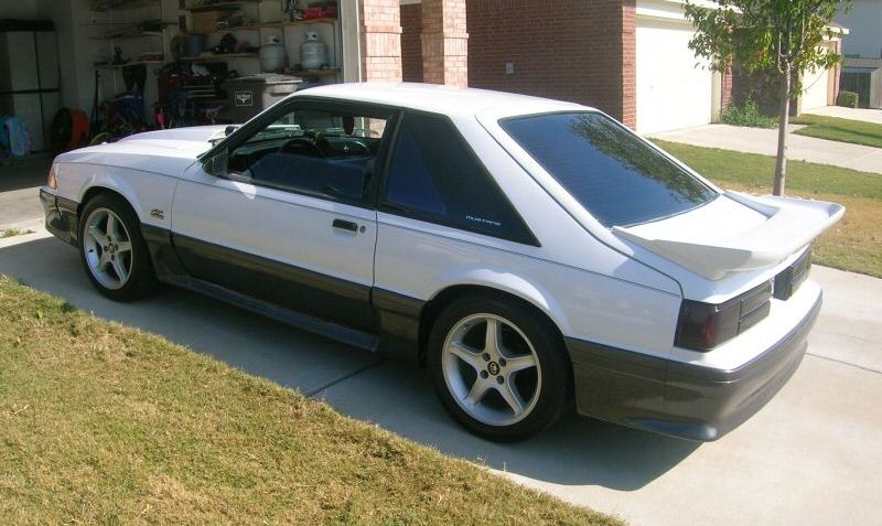 Modified White 1991 Mustang GT Hatchback