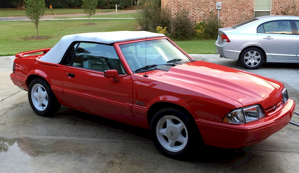 Vibrant Red 1992 Mustang Convertible