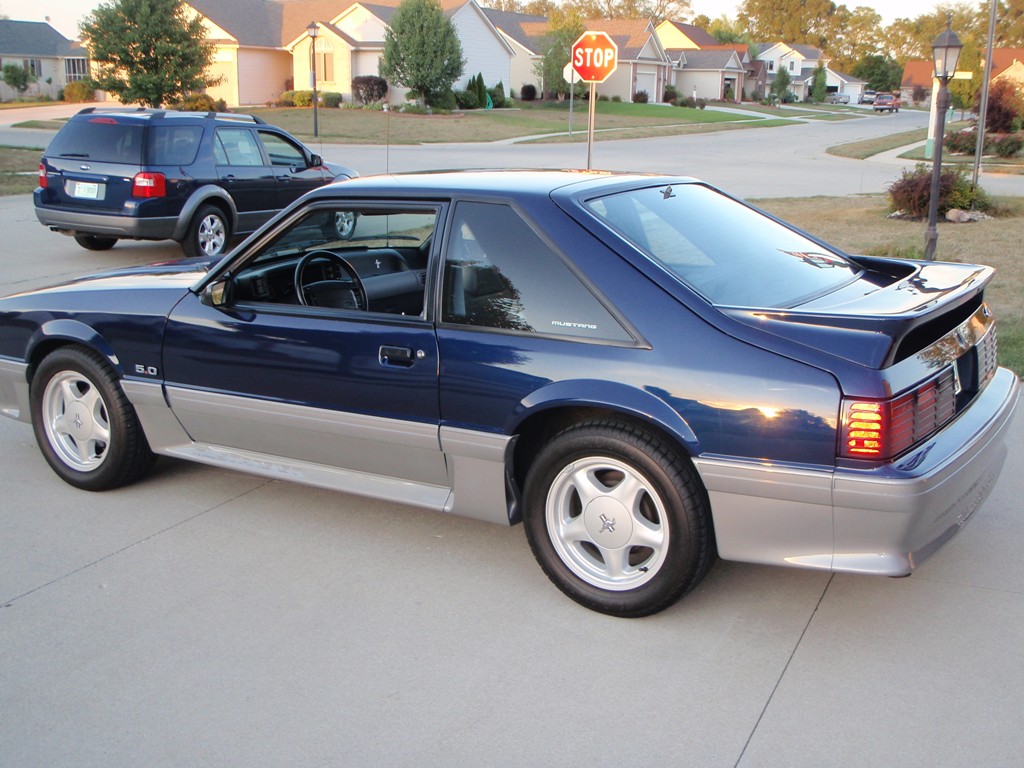 Royal Blue 1993 Mustang GT Hatchback