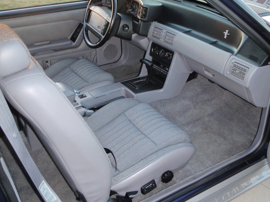 Opal Gray Interior 1993 Mustang GT Hatchback