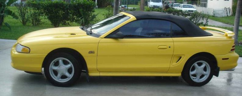 Canary Yellow 1994 Mustang GT