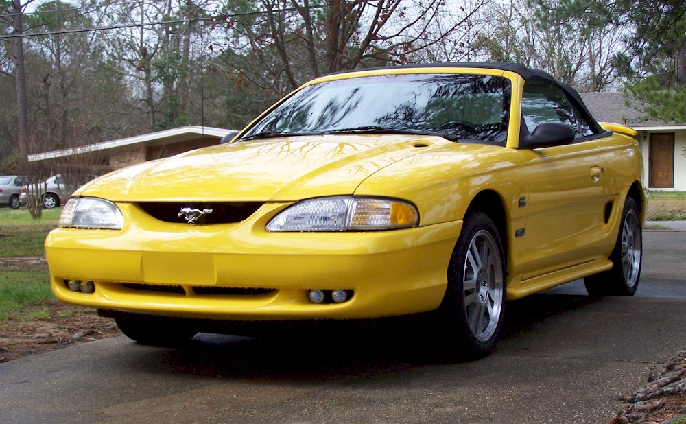 Canary Yellow 1994 Mustang GT Convertible