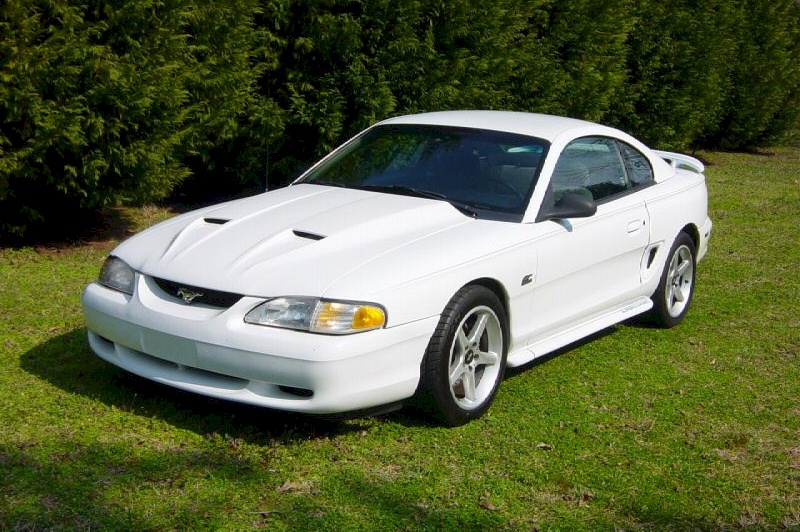 Crystal White 1994 Mustang GT Coupe