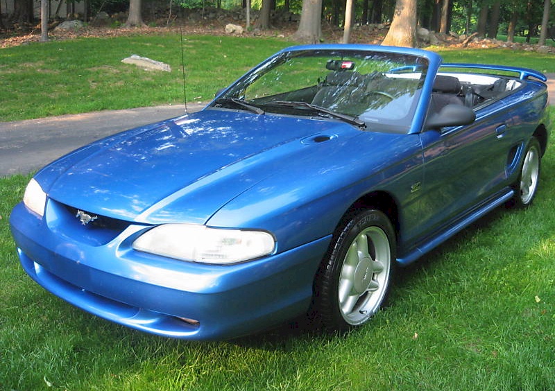 Bright Blue 94 Mustang GT Convertible
