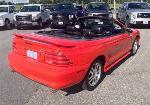 Vibrant Red 1995 Mustang GT Convertible