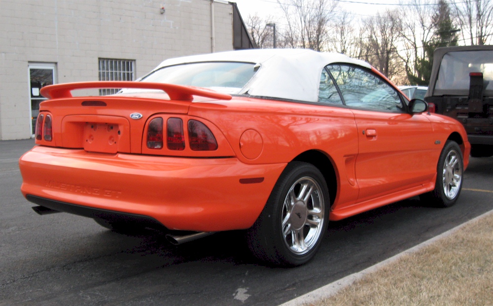 Bright Tangerine 96 Mustang GT Convertbile