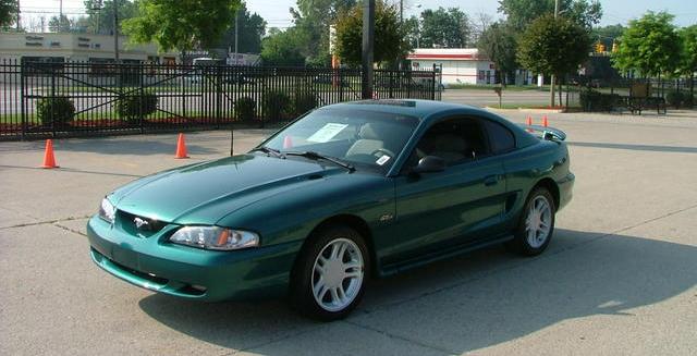 Deep Forest Green 96 Mustang GT Coupe