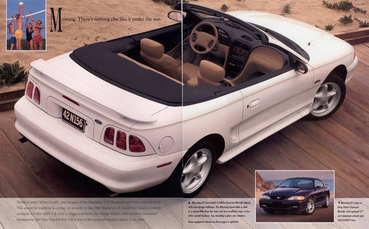 Page 2 & 3: 1996 Ford Mustang Promotional Brochure