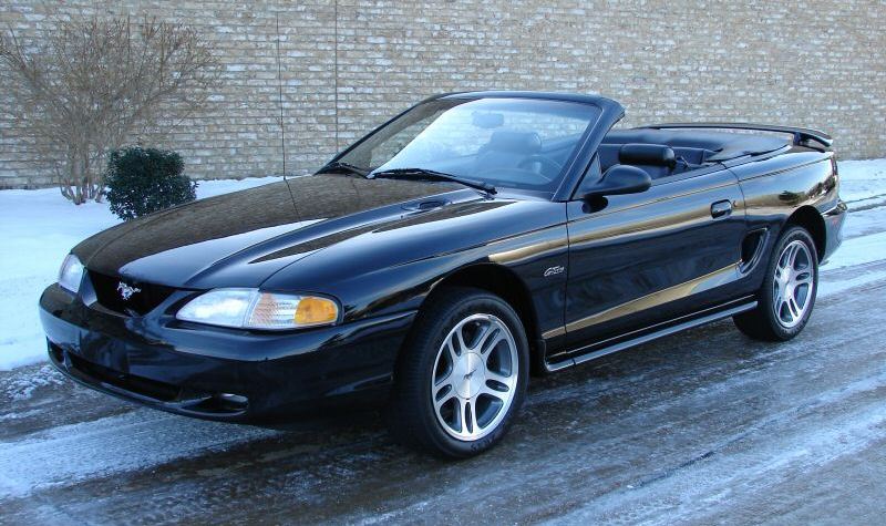 Black 1997 Mustang GT Convertible.