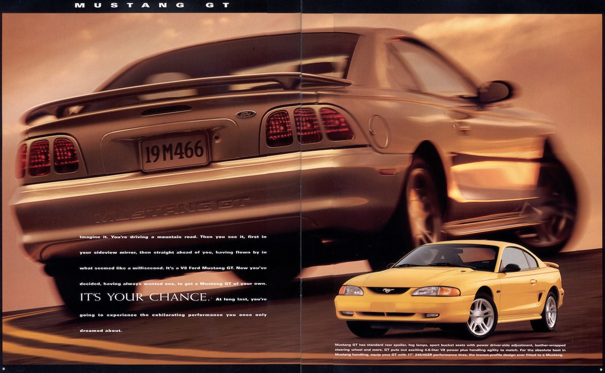 Page 8 & 9: 1998 Ford Mustang Promotional Sales Brochure