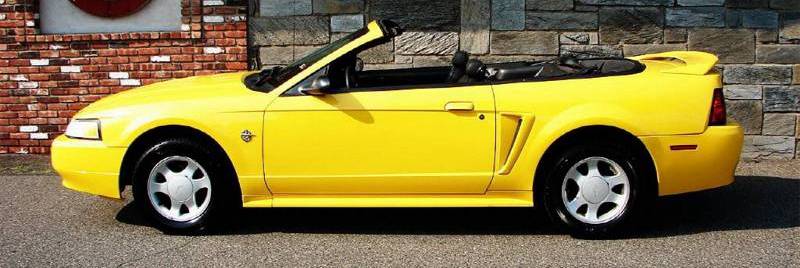 1999 Chrome Yellow Mustang Convertible left side